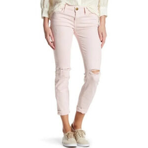Current Elliott Pink Destroy The Stiletto Jeans